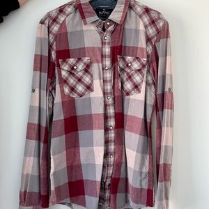 Buffalo David Bitton collared plaid shirt